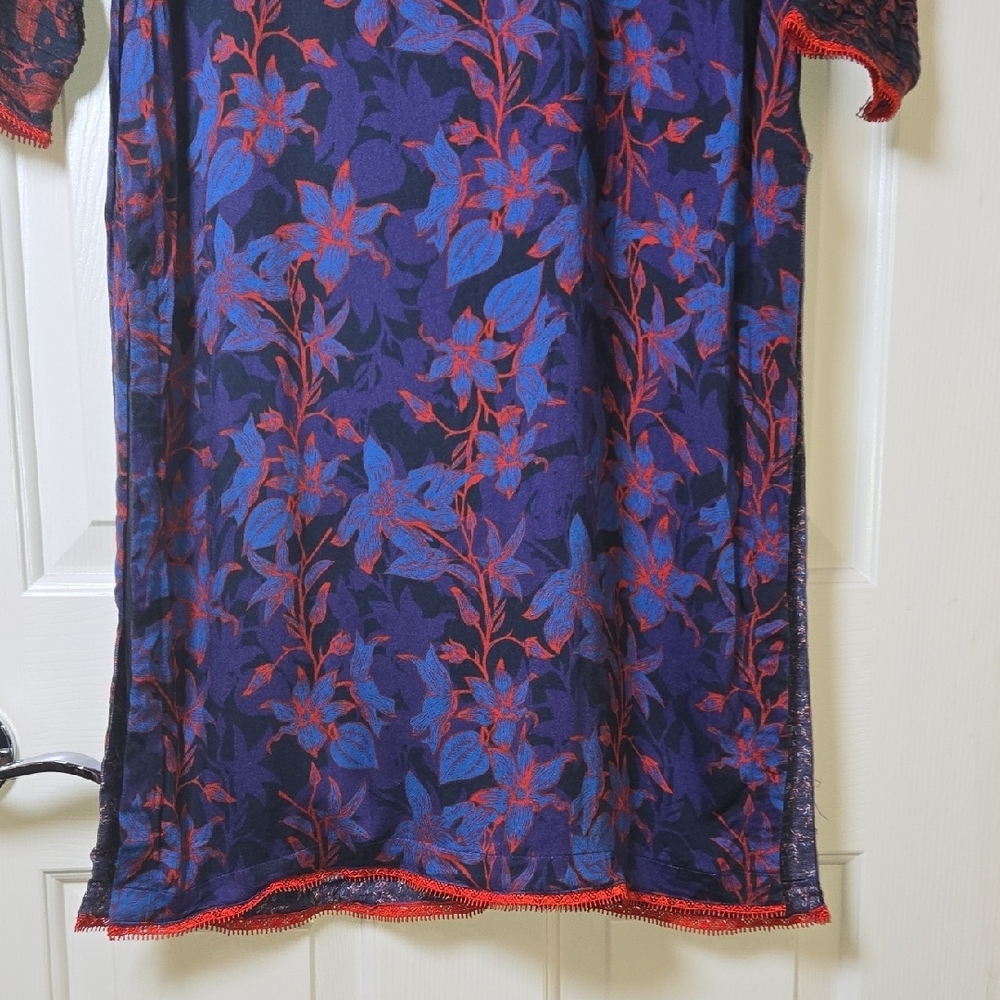 Hand Crafted Beautiful Tunic L Exotic Soft Elegant boho chic WHIMSY Artsy INDO - Picture 15 of 17